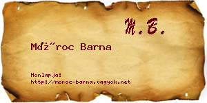Móroc Barna névjegykártya